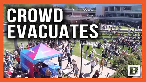 Crowd Evacuates After Charlie Kirk's Assassination