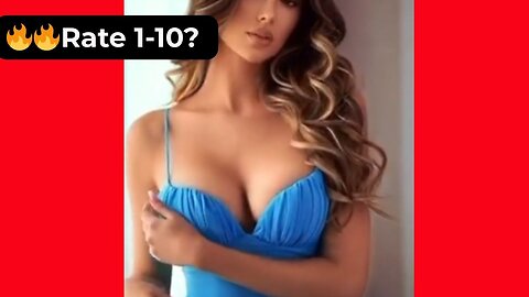 🔥 Rate Her Body in This Blue Dress 1-10? 😍 Supermodel 4K
