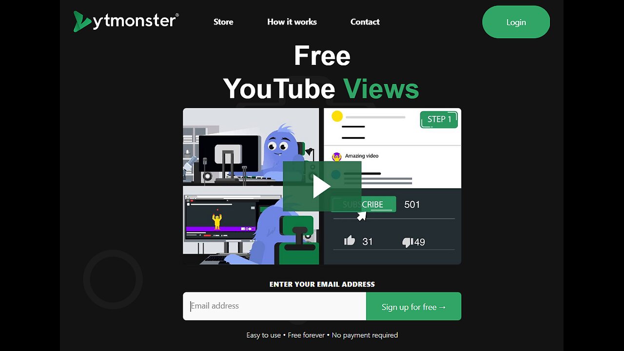YTMonster.net Review - Free Youtube Views, Likes and Subs Exchange