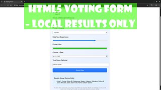 Build a Fancy HTML5 Voting Form That Saves Locally – No Backend Needed!