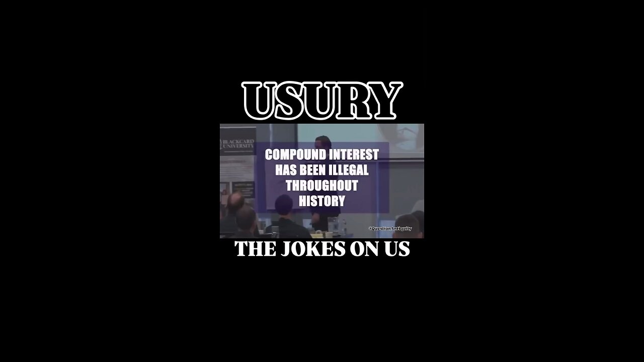USURY: THE JOKES ON US