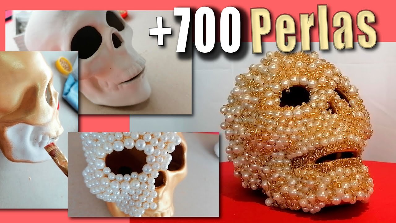 Decoré mi primer CALAVERA del año con PERLAS