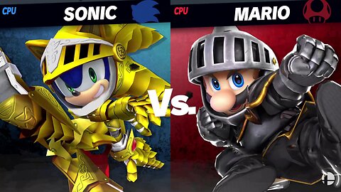 Excalibur Sonic vs Armored Knight Mario - SSBU Quickie -By Miguel92398/YukaedeSl4yer