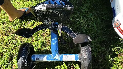 Gracy cleaning Marvins Toy.