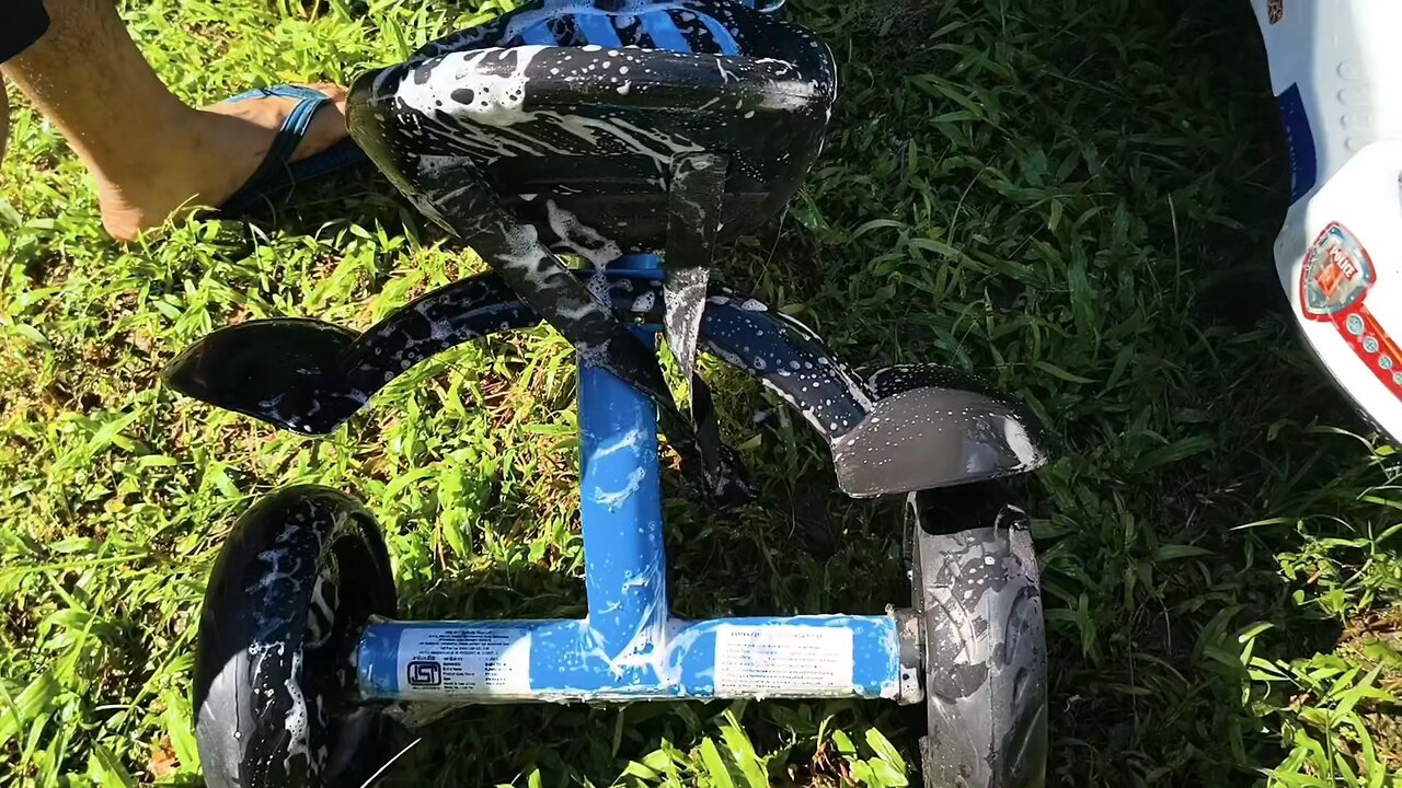 Gracy cleaning Marvins Toy.