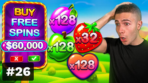 $60,000 Bonus Buy on FRUIT PARTY 🍓 (60K Bonus Buy Series #26)