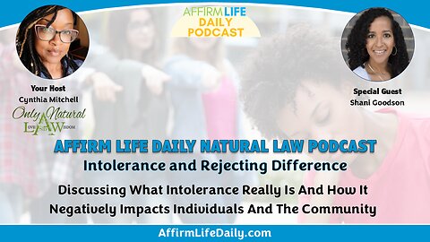 Intolerance and Rejecting Difference with Special Guest Shani Goodson