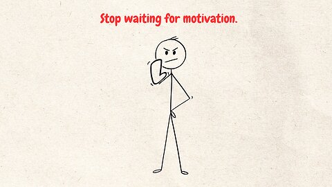Stop waiting for motivation! #youtubeautomation #fypシ゚viral #fyp #animation #success #motivation