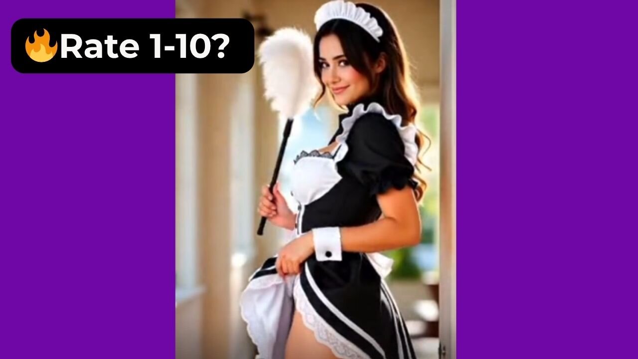 🔥 Rate This Short French Maid Outfit 1-10? | Supermodel Fantasy 4K