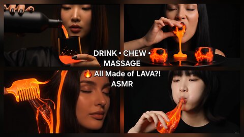 I Tried Lava You Can Drink! (Lava Gum + Hair Massage Too 😱🔥) #asmr #ai #aiasmr
