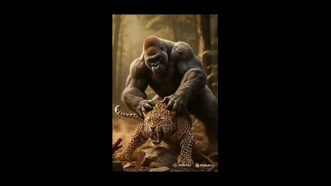 🔥When a Gorilla Battles a Leopard.....Who Wins?Epic Al Showdown#shorts#wildlife #animalfight
