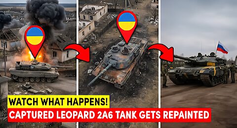 Captured Ukrainian Leopard 2A6 Tank Gets Repainted by Russian Forces—Watch What Happens!