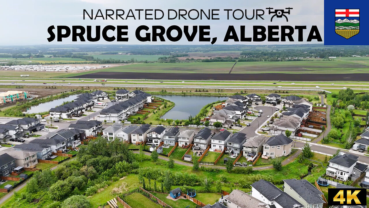 🌲 Spruce Grove, Alberta 🏙️ 4K Drone
