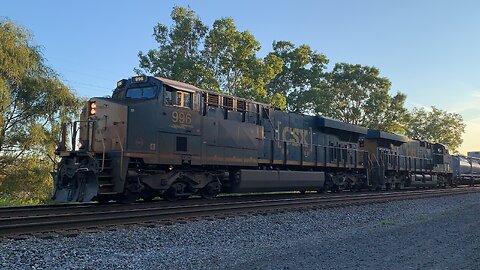 CSX Trains 996 and 3228 follow Lightning Fast CSX 37