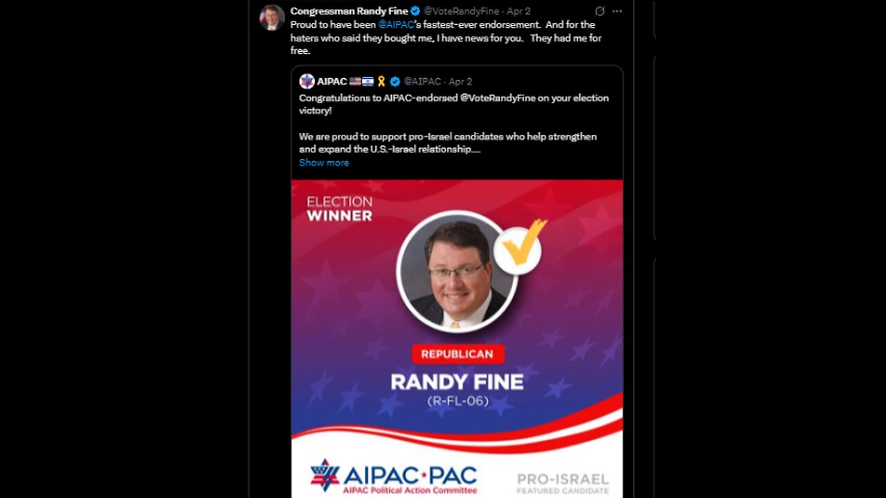 Randy Fine "We are a people that has been kicked out of every place we've ever lived for 2000 years. Every.. single.. place"
