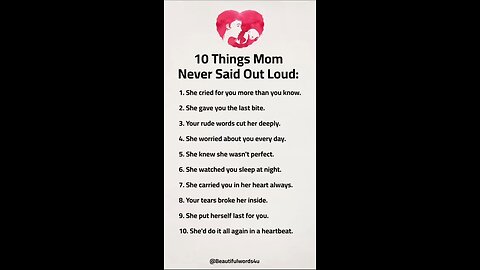 10 things mom never said out loud