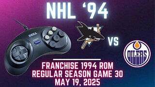 NHL '94 Franchise League (1994) - Sharks (Len) at Oilers (kaze) {Genesis} - Game 30 (OT!)