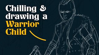 Live drawing a Norse Warrior Child