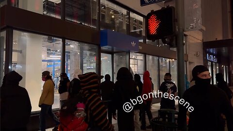 Adidas store broken into and looted in downtown Los Angeles