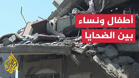 المشاهد الأولى لقصف إسرائيلي على منزل في النصيرات