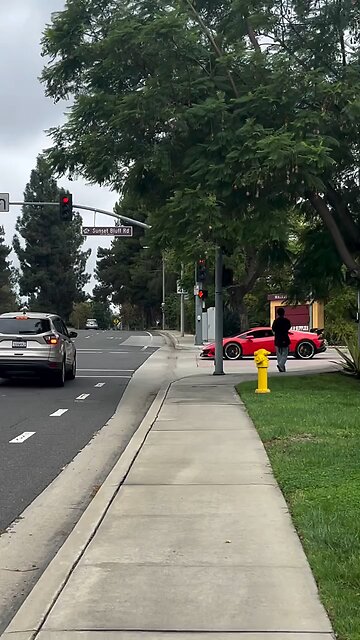 Young kid takes dads Lambo to cars and coffee Watch til the end
