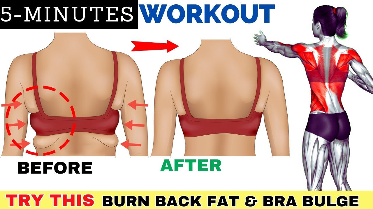 Blast Back Fat with THIS 5-Minute BRA BULGE Workout!
