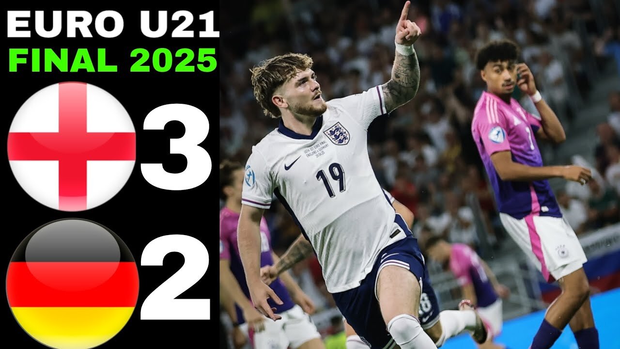 ⚪ ⚪ England vs Germany U21 (3‑2) | UEFA U21 Euro Final 2025 Highlights