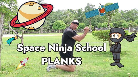 🥷 Plank Like a Space Ninja! 💪 Core Power at Space Ninja School! 🚀