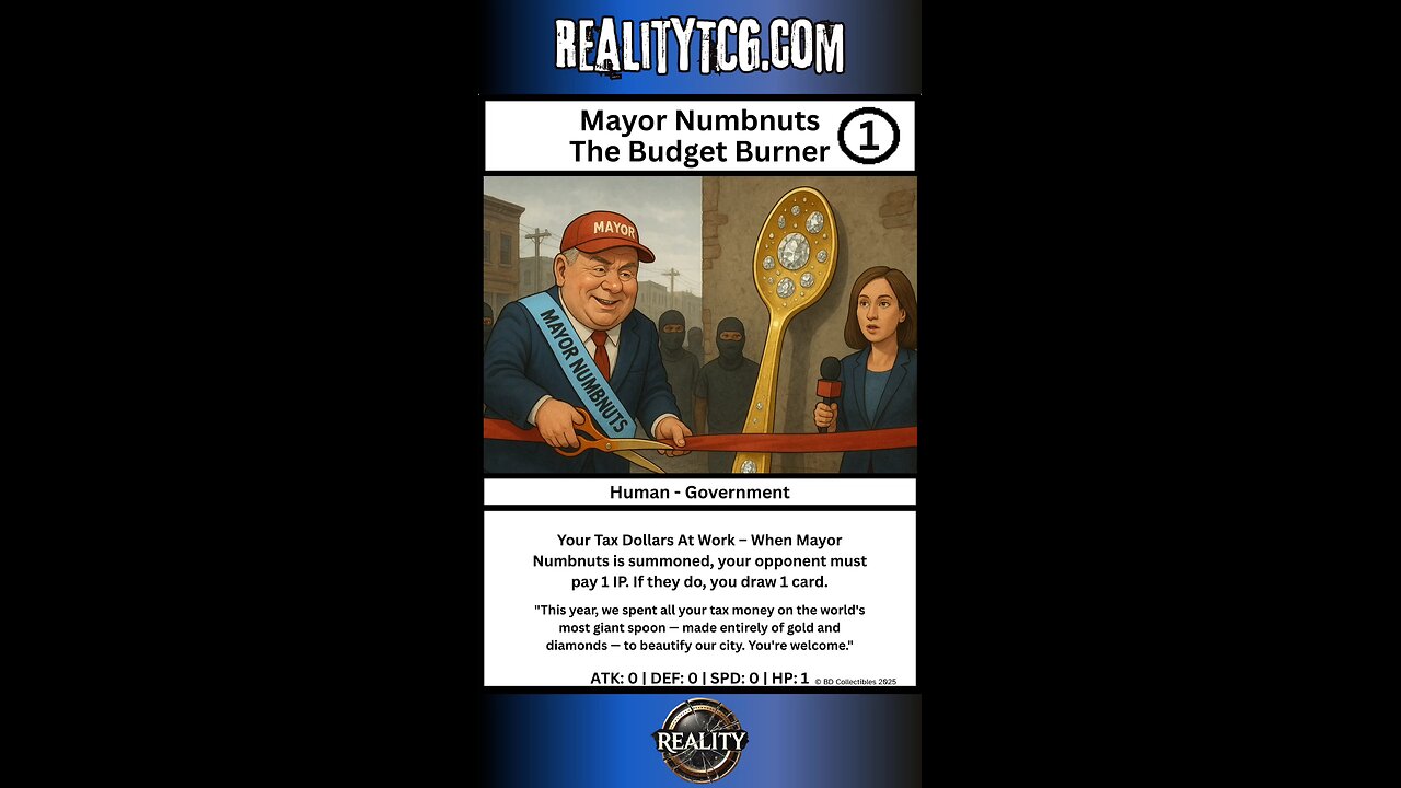Welcome to Reality TCG - Mayor Numbnuts The Budget Burner