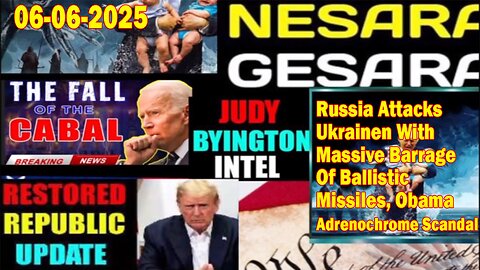 Judy Byington. Restored Republic via a GCR ~ Situation Update June 6 ~ Trump/Elon Theatrics To Bait Demonrats, Obama Adrenochrome Scandal - Benjamin Fulford