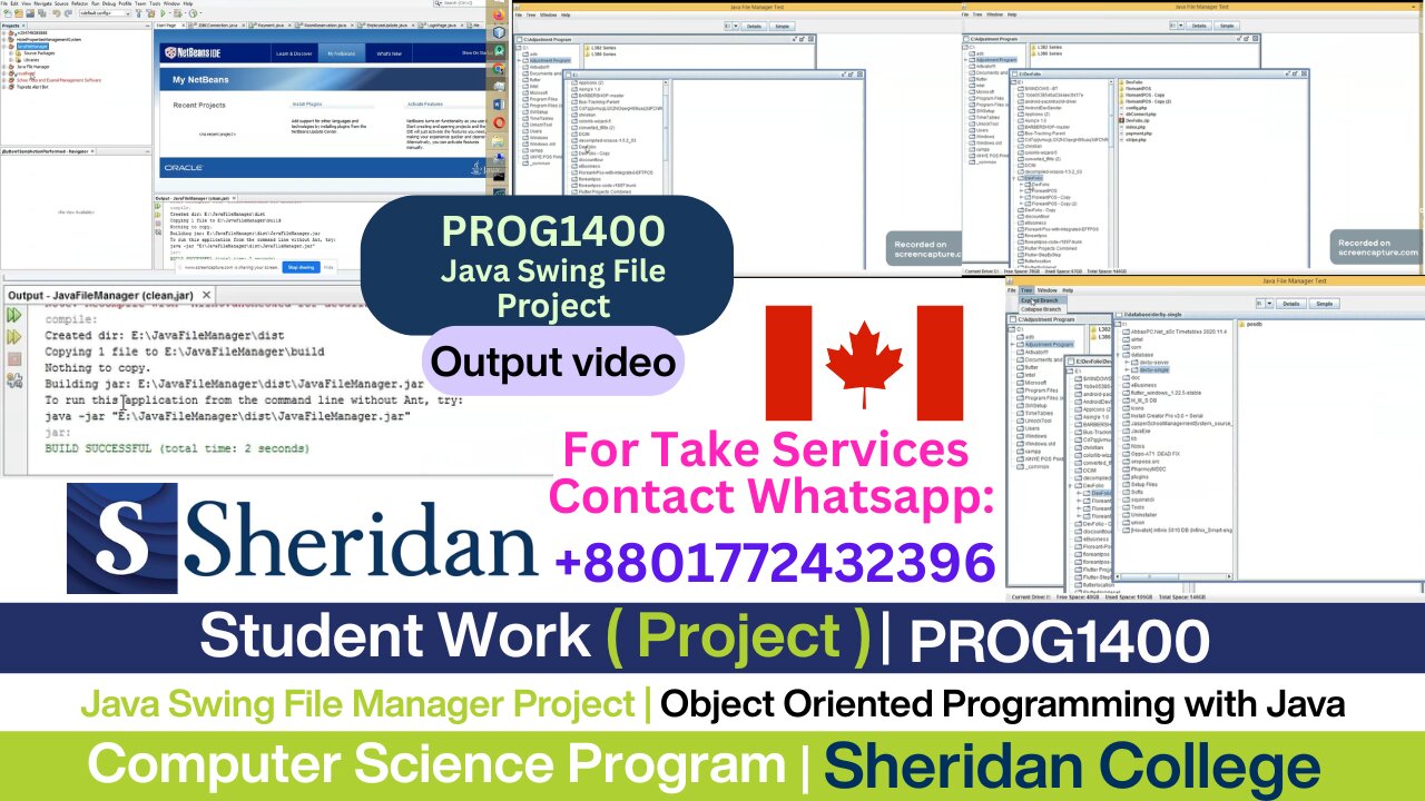 Client Work (Project) | PROG1400 Java Swing File Manager | Sheridan College