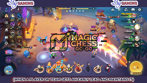 (when a player or team gets an early lead and maintains it)