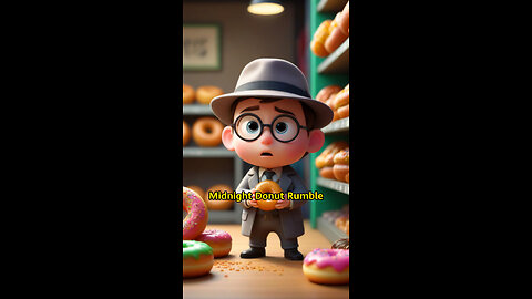 Midnight Donut Rumble: NYC Accents Unleashed! 🍩🔥 #Shorts #donut #animation