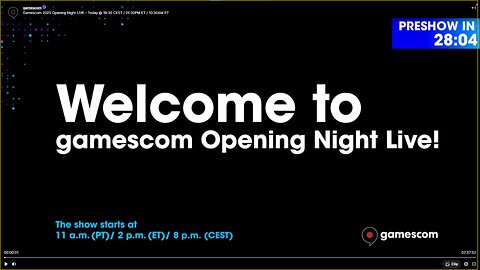 Gamescom 2025 Opening Night watch along