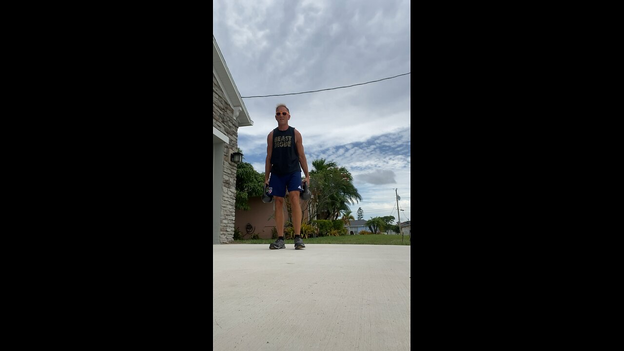 Kettlebell Shoulder Press and Squat