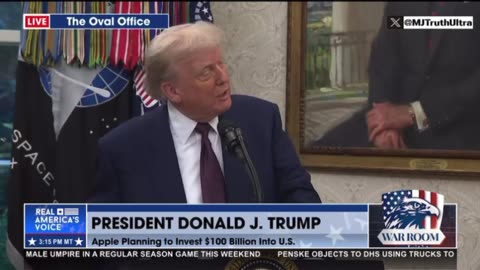 APPLE IS COMING HOME! Apple will be investing $600B into the United States over the next 4 Years ~ President Trump