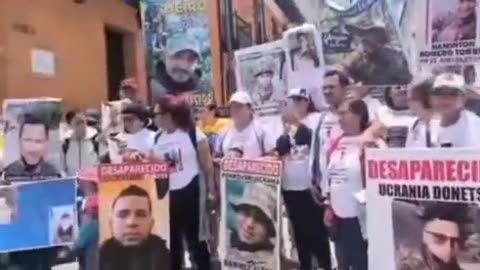 ✊🇺🇦 Ukraine Russia War | Relatives Demonstrate for Missing Colombian Volunteers in Ukraine | RCF
