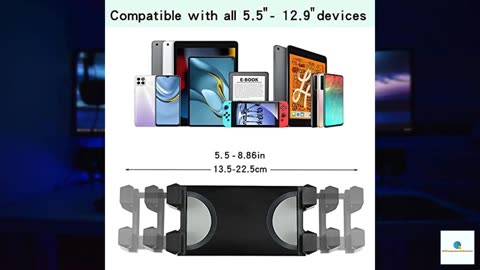 Raking Tablet Floor Stand, Height Adjustable Cellphone Floor Stand with 360°Rotating Tripo