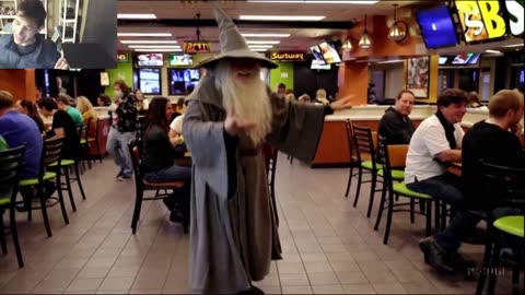 Outtake #3,051 Of Gandalf From The LOTR Series Is Dancing At A Subway Restaurant Fake Funny Parody