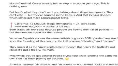 Leftist call Redistricting “the great replacement theory”, While it is nothing new by either party!