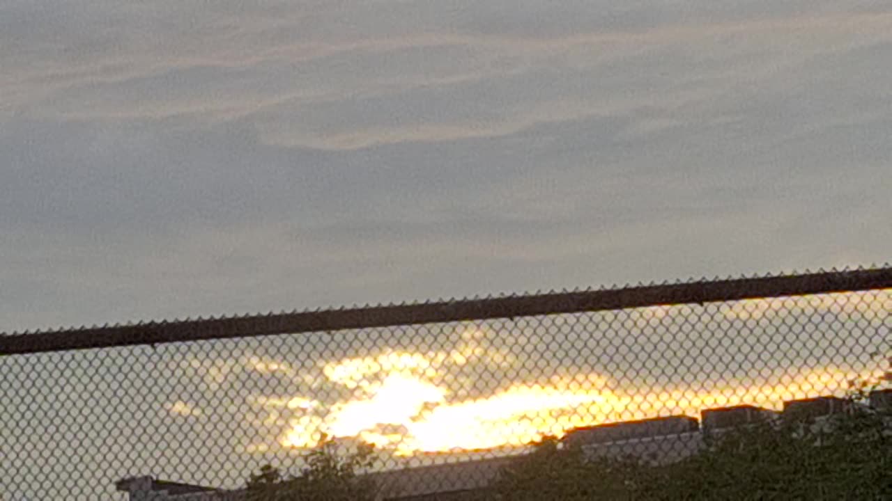 A break in the layer of created material in the atmosphere like in the matrix