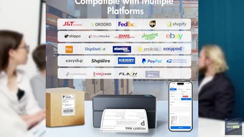 NULLTONEX Bluetooth Thermal Shipping Label Printer: 4x6 Wireless Mini Clear Labe