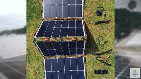 EVTSCAN 80W Foldable Solar Panel, High Efficiency 23 24% Conversion, USB and DC