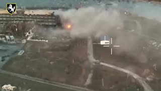 Ukrainian Tank Group Raiding Russian Positions in the Village of Vodyane