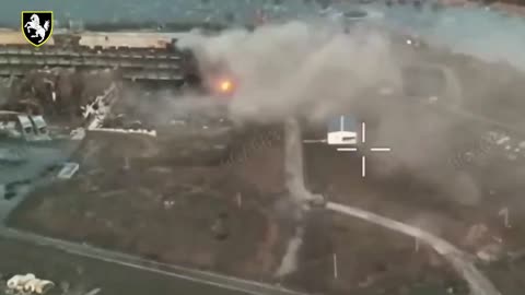 Ukrainian Tank Group Raiding Russian Positions in the Village of Vodyane