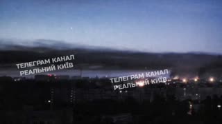 The Moment Cluster Bombs Explode Over Kyiv