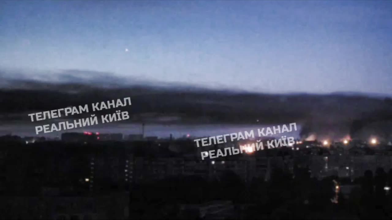 The Moment Cluster Bombs Explode Over Kyiv
