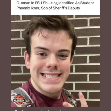 Wow this kid yesterday killied student at fsu University wow tremendous sad indeed 👎🙏04/18/25