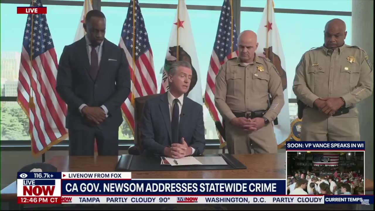 Guess what Gavin Newsom is ALL OF A SUDDEN trying to do? He's "Cleaning up crime" in California.