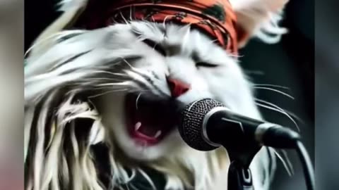 The long-haired pussy sings songs. 😅😹🤣